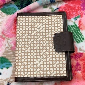 Coach Signature Brown OP Art Agenda Planner Jacket